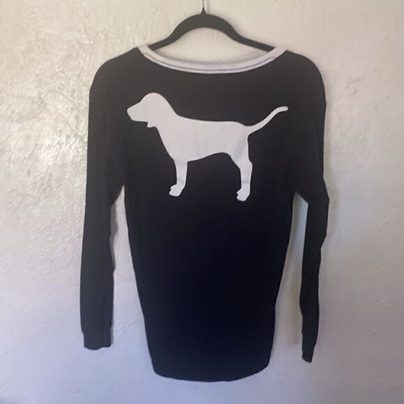 Victoria secret long sleeve shirt black and white size XS - Picture 2 of 6